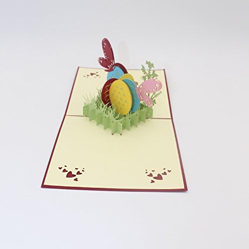 Osye Handmade 3D Pop Up Easter Egg Party Invitation Cards Creative Greeting Cards Papercraft