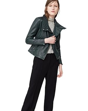 Mango Women's Leather Biker Jacket