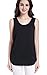 SUIEK Maternity Nursing Tank Tops Breastfeeding Tee Shirt Double Layer Sleeveless Pregnancy Shirt (Large, Black)