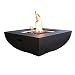 Modeno 33.9" Propane Fire Pit Table Outdoor Patio Furniture Fire Table, Concrete with Stainless Steel Burner - Aurora (Black) primary