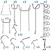 Pegboard Hooks, 72 Pcs Peg Board Organizer Assortment with Two 6 Ring Tool Holder, Including 52 Pcs Pegboard Hanger & 20 Pcs Peg Locks for 1/4” 1/8” Pegboard, Perfect for Garage Kitchen Workshop