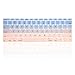TOP CASE - Faded Ombre Series keyboard Cover Silicone Skin for MacBook Pro 13 inch A1708 (No TouchBar) Release 2017 & 2016 / Macbook 12-inch Retina A1534 - Serenity Blue & Rose Quartz
