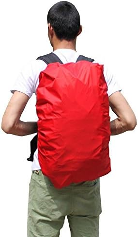 Pack Covers Camping Waterproof Backpack Dust Rain Proof Bag Suitcase Luggage Rucksack Cover waterproof backpack cover for women men Size 57-47 L Red