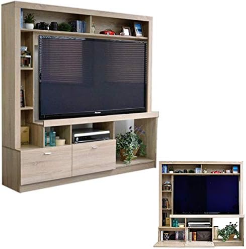 テレビ台 ハイタイプ 北欧デザイン 壁面家具 リビング壁面収納 50インチ対応 引出し 125cm幅 おしゃれ 収納 オーク お金を節約 お洒落
