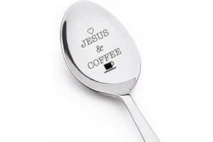 Jesus and Coffee Spoon Gifts for Women Men Coffee Lovers Gift for Dad Grandma Christian Gifts for Coworker Birthday Christmas