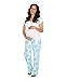 Baby Be Mine Maternity/Nursing Pajama PJ Set Pregnancy Nightwear (Large pre pregnancy 12-14, Eden)