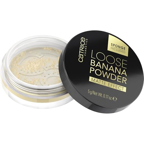 Catrice | Loose Banana Powder With Sponge Applicator | Setting, Brightening, & Mattifying Make Up | Ultra-Fine & Long Lasting Formula | Free From Gluten, Parabens & Microplastic Particles