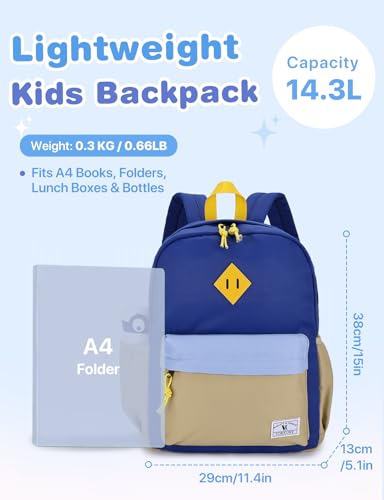 VX VONXURY Unisex Lightweight Children's School Backpack with Chest Buckle and Padded Straps – Ideal for School, Nursery or Daily Use