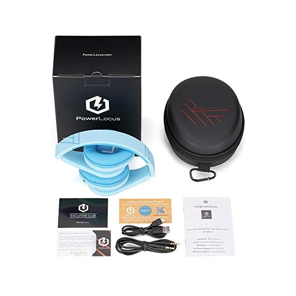 PowerLocus-Headphones-Over-Ear-for-Kids-Bluetooth-Wireless-Headphones-with-Microphone-Safe-Volume-85DB-Limited-Foldable-with-Carry-Case-Wireless-and-Wired-Headset-with-Micro-SDTF-for-iPhonePC PowerLocus Kids Headphones, P2 Bluetooth Headphones for Kids with Volume Limit 85DB, Kids Wireless Headphones Over Ear…
