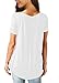 Mystry Zone Tops for Women Short Sleeve Shirts Solid Color Tunics T Shirt Tops White M