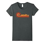 Womens Retro Style Sacramento California Skyline T-Shirt Large Dark Heather