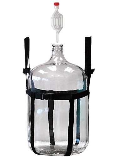 Thorium Heavy Duty Brewing Carboy Carrier Straps complete with s-shaped Twin Bubble Airlock Sealer