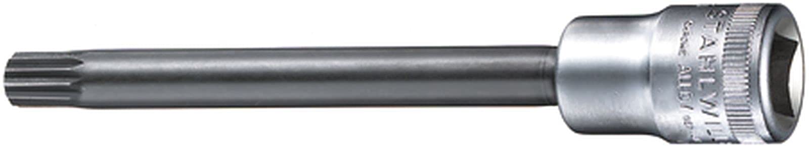 Stahlwille 03261412 3054X Chrome Alloy Steel Screwdriver Socket, 1/2 inch Drive, M12 Size, 140 mm Length, Pack of 5