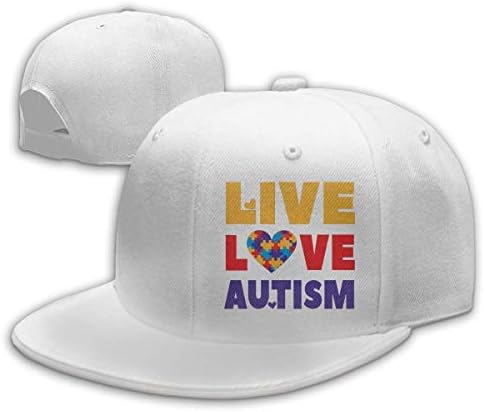Live Love Autism Baseball Cap Classic Adjustable Plain Hat for Men and Women