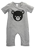 2016 Newborn Baby Girls Boy Bear Romper Playsuit Outfits Cotton Clothes 0-24M (18-24 Months, Gray)