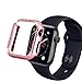 Haluoo Bling Bumper Case Compatible with Apple Watch 40mm 44mm, Crystal Diamond Plate Frame Protective Face Cover Protector Aluminum Bumper Shell for Apple iWatch Series 4 40mm 44mm (Pink, 40mm)thumb 1