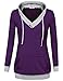 Timeson Maternity Clothes Plus Size, Women's V-Neck Long Sleeve Active Pullover Hoodies with Kangaroo Pocket Dark Violet Medium