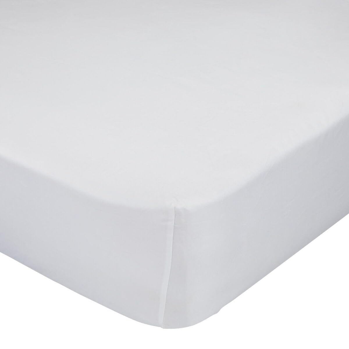 HappyFriday Basic Fitted Sheet White 90 x 200 x 32 cm
