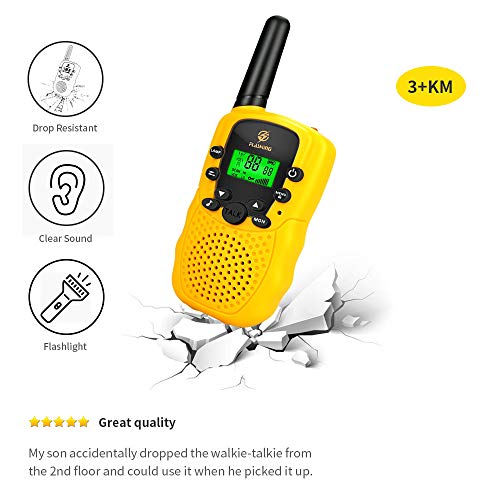 Toys for 4-12 Year Old Boys, SOKY Long Range Walkie Talkies for Kids Boys Toys Age 4-12 Christmas Birthday Gift Present for 4-12 Year Old Boys Yellow - Thumbnail 4