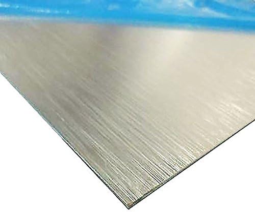 Brite Brushed Anodized Aluminum Sheet .025" x 12" x 12"