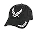 Rothco Deluxe U.S. Air Force Wing USAF Low Profile Insignia Cap, Black
