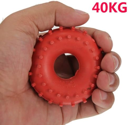 New 40KG Rubber Ring Grip Hand Gripper Device Strength Red.