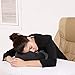 Kmall Inflatable Travel Neck Pillow for Airplane Travel Best Neck Support Sleep Travel Pillow with Super Comfort Pillow Case, Gray, 11.5x11.2x5.1 inches