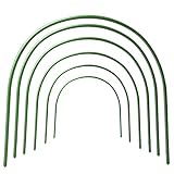 F.O.T 6Pcs Greenhouse Hoops Rust-Free Grow Tunnel Tunnel, 4ft Long Steel with Plastic Coated Plant Supports for Garden Fabric, Plant Support Garden Stakes