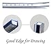 Flexible Ruler 24 Inch (60 cm) - Curve Plastic with Paper Ruler for Sewing, Drawing and Measuring - by Beaulegan