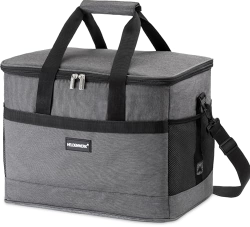 HELDENWERK Kühltasche groß 33L faltbar – Kühlbox bis zu 12h Kühlleistung auslaufsicher & wasserdicht – Thermotasche, Picknicktasche, Lunchtasche, Isoliertasche mit 7 Fächern – verstärkter Boden thumbnail 1