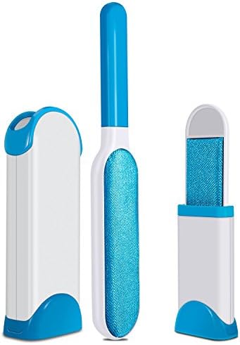 Calops Pet Hair Remover Pet Brush Fur Remover Lint Brush Pet Fur Remover with Self-Cleaning Base-Double Sided Fur and Lint Remover Perfect for Clothing/Furniture/ Couch/Carpet/Car Seat