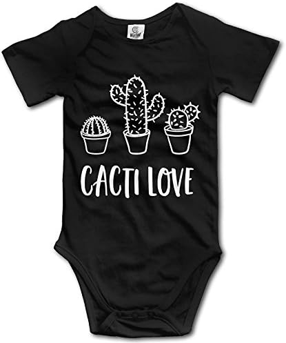 KAOMAOXI Baby Onesies Cacti Love Unisex Babies Baby Short Sleeves Lap Shoulder Bodysuits
