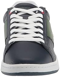Lacoste Men's Carnaby Legacy Sneaker, NVY/GRN, 11.5