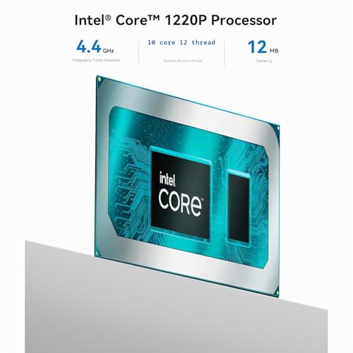 Beelink EQi12 Mini PC, Intel Core i3 1220P (10C/12T, Up to 4.4GHz), 16GB DDR4 RAM 500GB M.2 PCIe4.0 SSD, Mini Desktop Computer 4K Dual Display/WiFi 6/BT5.2/Dual Gigabit LAN for Home/Business