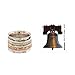 NOVICA Artisan Handmade Sterling Silver Meditation Spinner Ring Copper Brass Textured India Bohemian [Band Width 14 mm W] 'Five Senses'