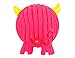 HuggleHounds Ruff-Tex Squeaky Tough Dog Chew Toy All Natural, Pink Monstah, Large