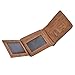 YUHAN PRETTY Mens Wallet Vintage RFID Blocking Leather Bifold Wallet Trifold (PU Horizontal Coffee)