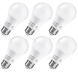A19 LED Bulb, LuminWiz 9W 2700K 700lm UL-Listed LED Light Bulbs 60W Equivalent,E26 Base,Energy Star,Warm White, 6-Pack