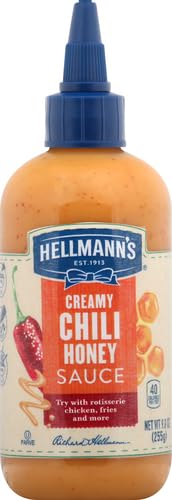 HELLMANN’S SAUCE FOR A DELICIOUS CONDIMENT, DIP AND DRESSING CREAMY CHILI HONEY GLUTEN FREE, DAIRY FREE, NO ARTIFICIAL FLAVORS, NO HIGH-FRUCTOSE CORN SYRUP 9 OZ
