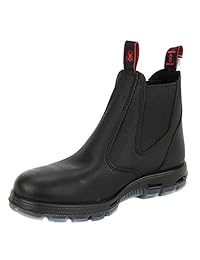 Redback de los hombres Bobcat ubbk Negro Elástica Cara Suave Botas de trabajo de piel Toe Piel, negro