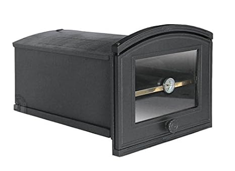 Tradehub Backröhre Backkasten Backofen Ofen Pizzaofen Brotbackofen Holzofen Steinofen aus Gusseisen mit abnehmbares Fach, The