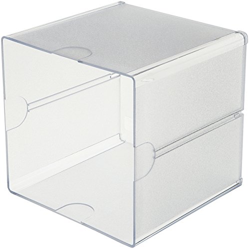 Deflecto Stackable Open Cube Organizer, Desk and Craft Organizer, Clear, 6" W x 6" H x 6" D (350401CR)