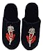 Betty Boop Ultra-Soft Women's Plush Pinup Scuffs Cozy Non-Skid Slippers - Great for Gifts (Medium, Belle Black)
