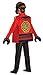 Disguise Kai Lego Ninjago Movie Deluxe Costume, Red, Medium (7-8)