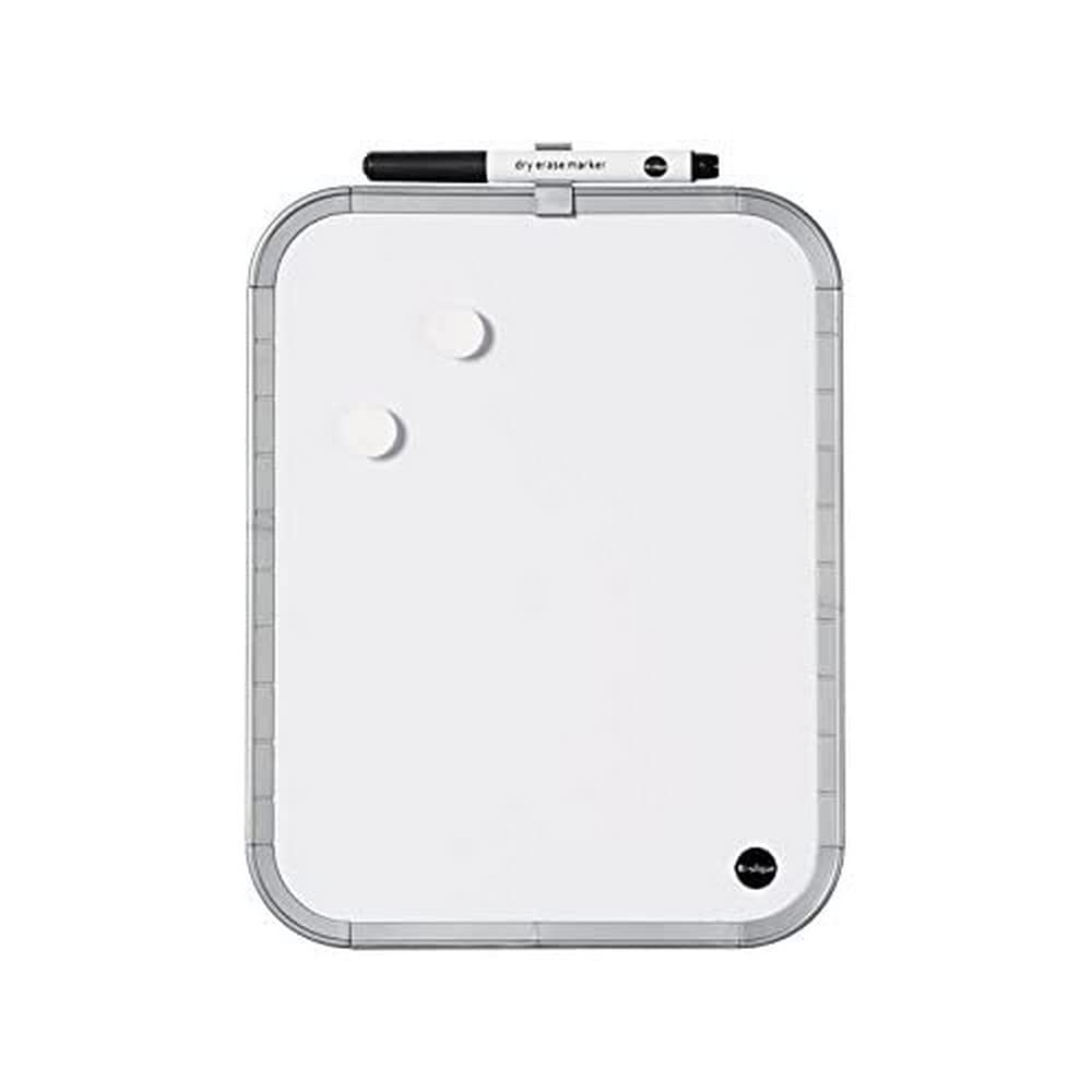 Bi-Silque CLK0 10303 Easy Frame Plastic Painted Steel Magnetic Board, 216 x 279 mm – Grey Frame