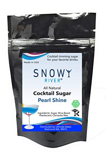Snowy River Pearl Cocktail Sugar - Kosher Certified Naturally Colored Pearl Shine Cocktail Rimmer (Large Crystal) - Thumbnail 3