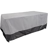 Reusable Revolution Dining Table Cover - Weather Resistant Patio Furniture Cover (Grey w Dark Grey Trim)