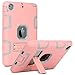 ULAK iPad Mini Case,iPad Mini 2 Case,iPad Mini 3 Case,iPad Mini Retina Case, Three Layer Protective Case for iPad Mini,iPad Mini 2,iPad Mini 3 with Kickstand (Pink/Gray)