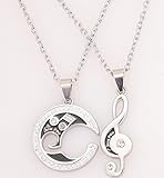 Perman Set of 2 Lovers Couple Necklace, I Love You Stitching Pendant Chain, cheap stuff