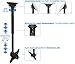 Mount-It! MI-507 Ceiling TV Mount Bracket, Height Adjustable with Tilt and Swivel Motion, Compatible with LED, LCD, Flat Panel TVs Between 23 Inches to 42 Inches, Weight Capacity of 110 Pounds